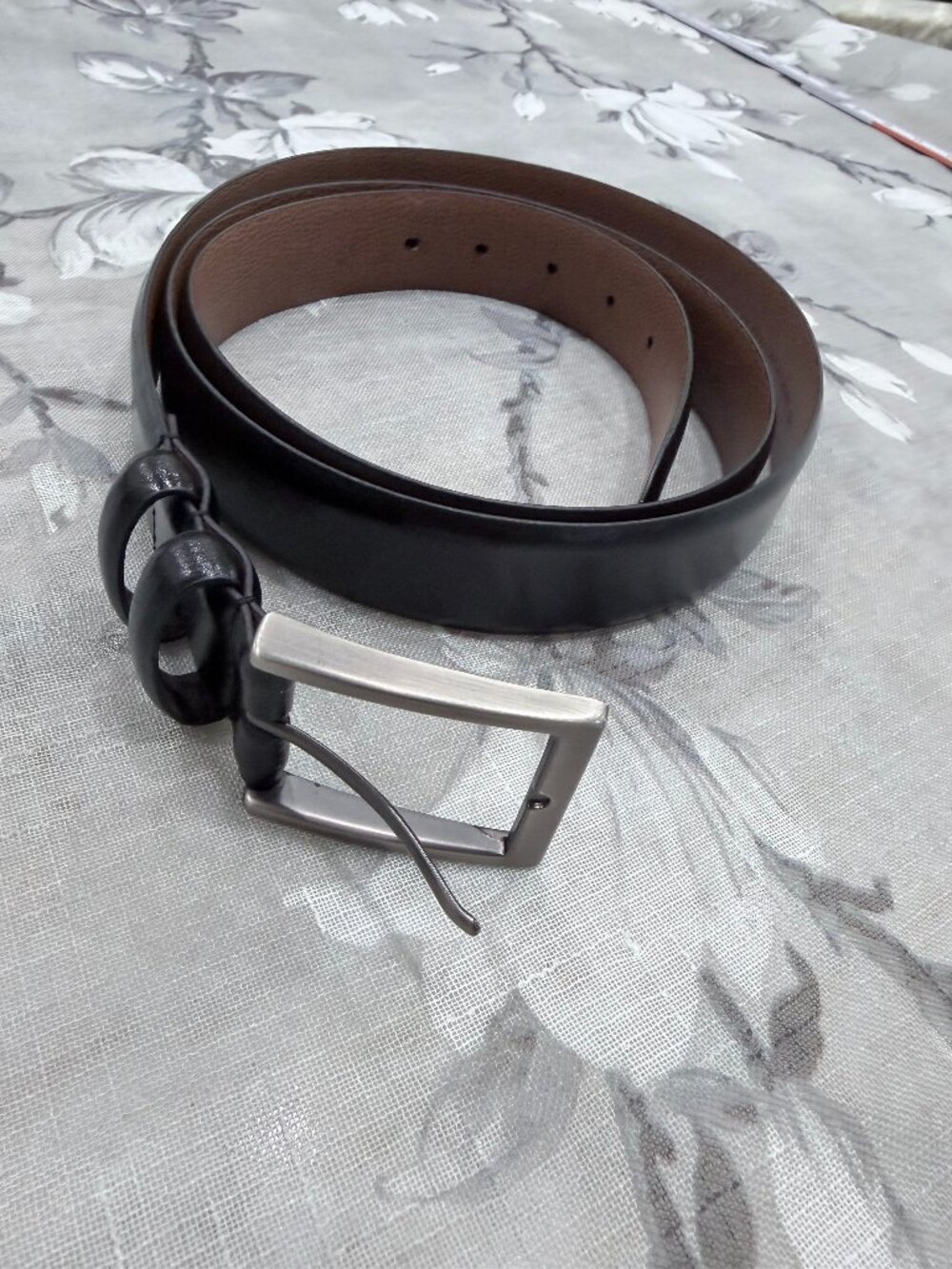 Full Grain Italian Leather Belt Black XL 52/130 Excellent Condition & Beautiful